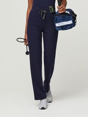 Figs Navy Livingston Scrub Pants with Drawstring